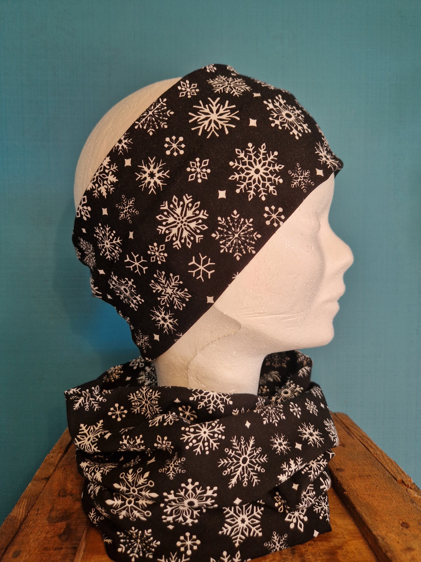 Bandeau Flocon Noir Et Blanc