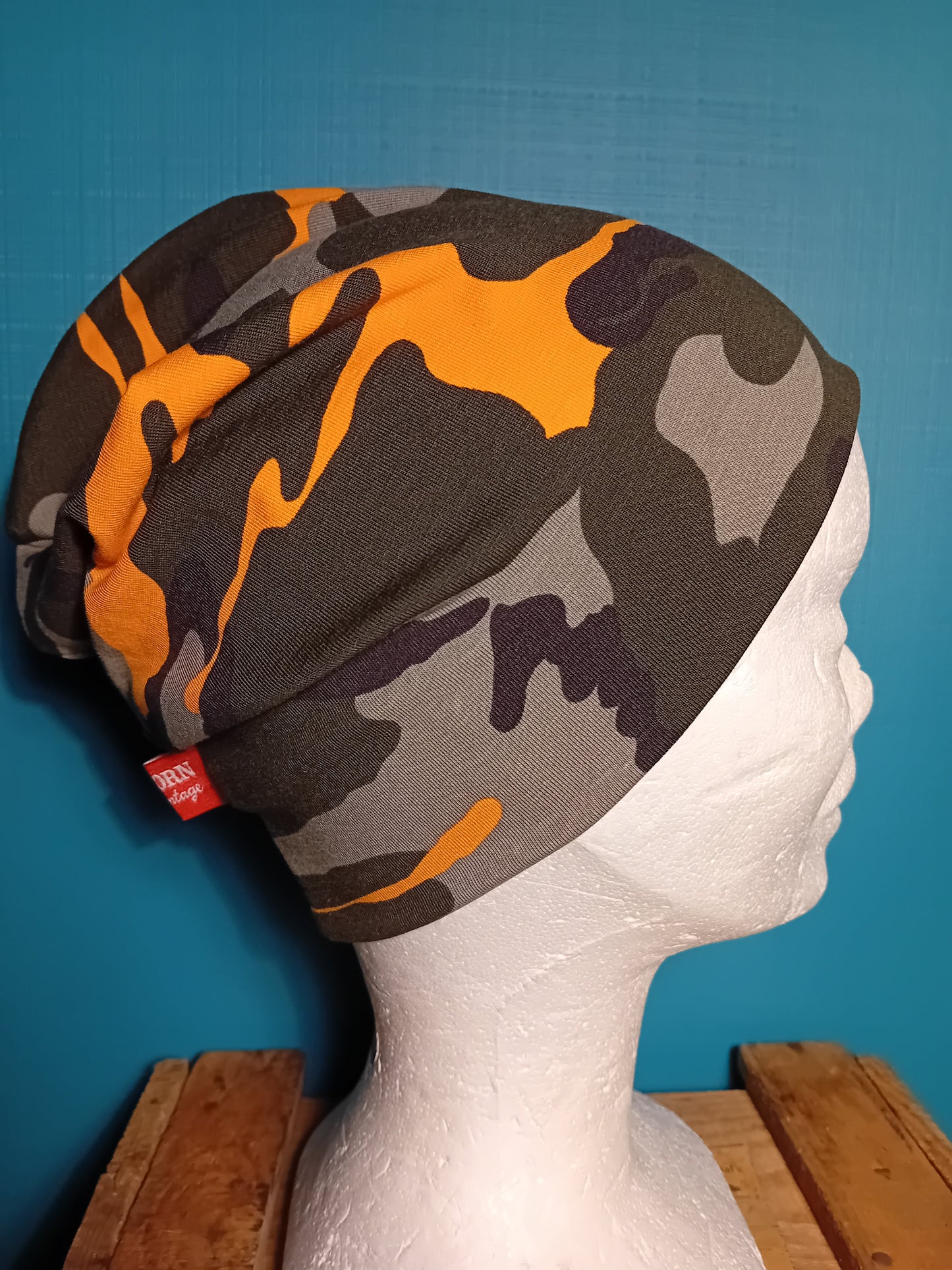Beanie Bonnet Camo vert-orange
