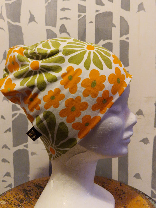 Beanie Bnnet Green Flower Power